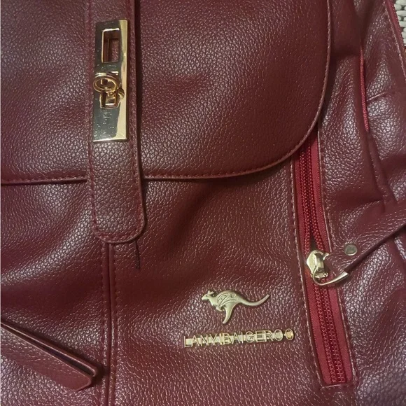 LANYIBAIGEROO Brown Leather Backpack Purse Bag Zipper NWOT - Picture 3 of 5